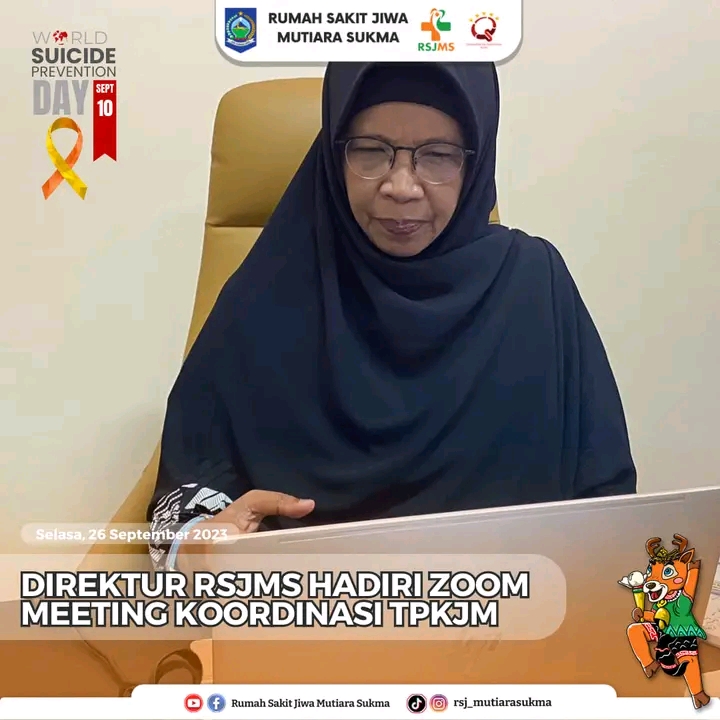 DIREKTUR RSJMS HADIRI ZOOM MEETING KOORDINASI TPKJM